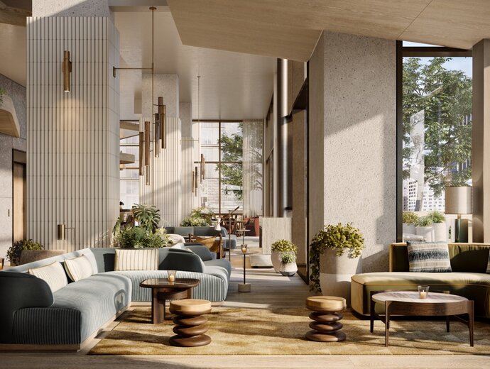 Conrad Los Angeles Lobby Arrival