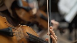 Closeup of Violin While Being Played