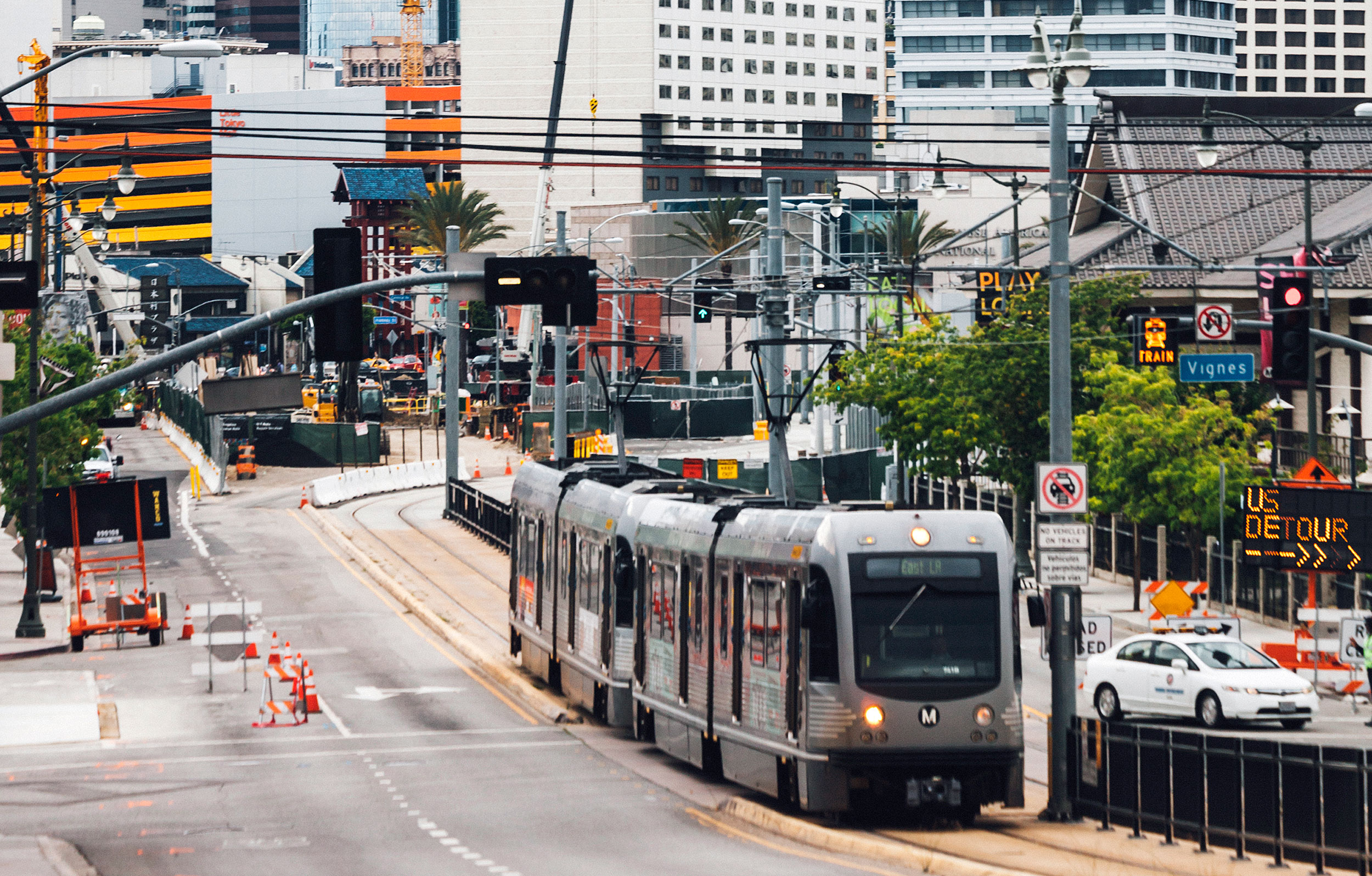 Tram on Transit Line DTLA