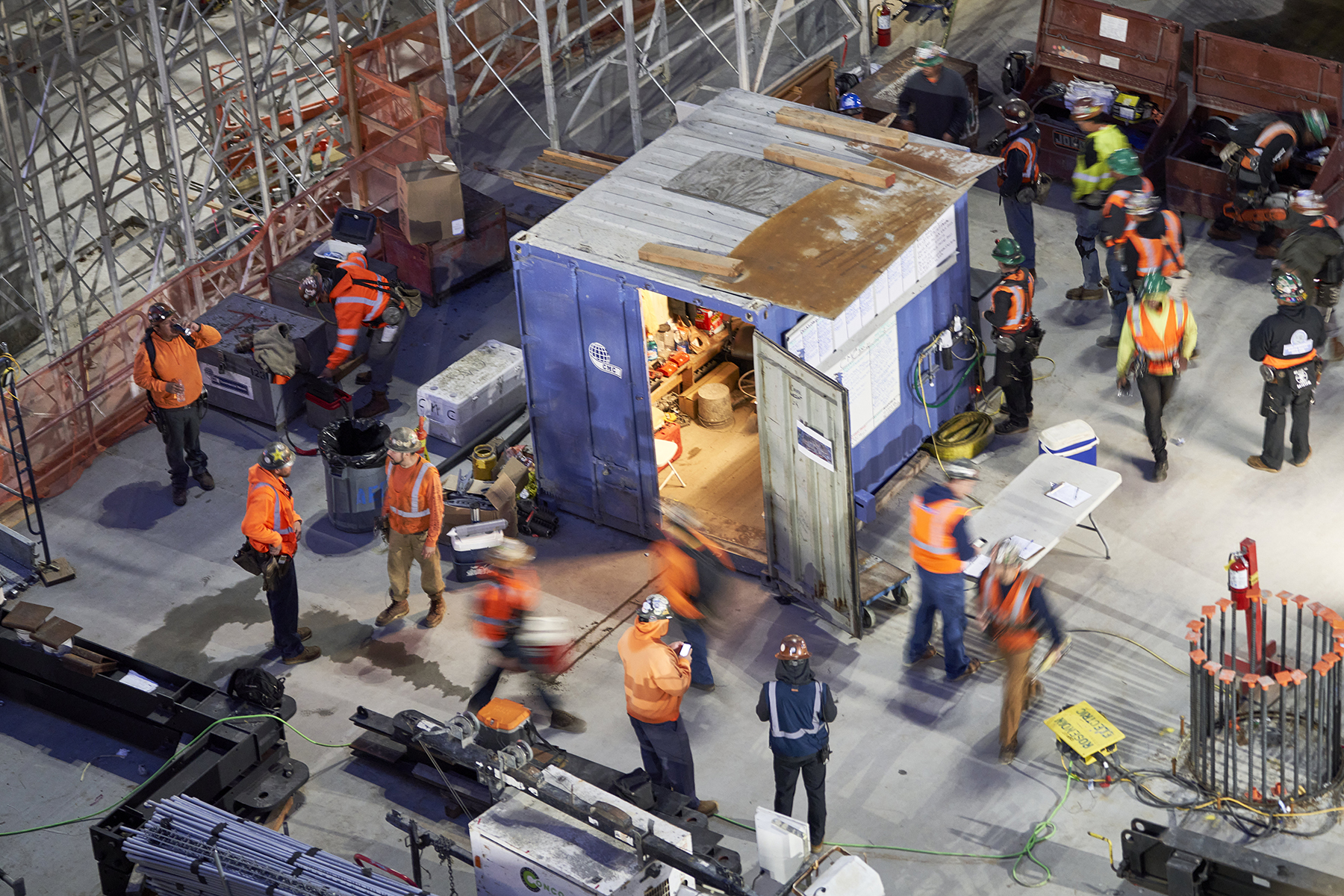 Construction Team Working on Development of The Grand