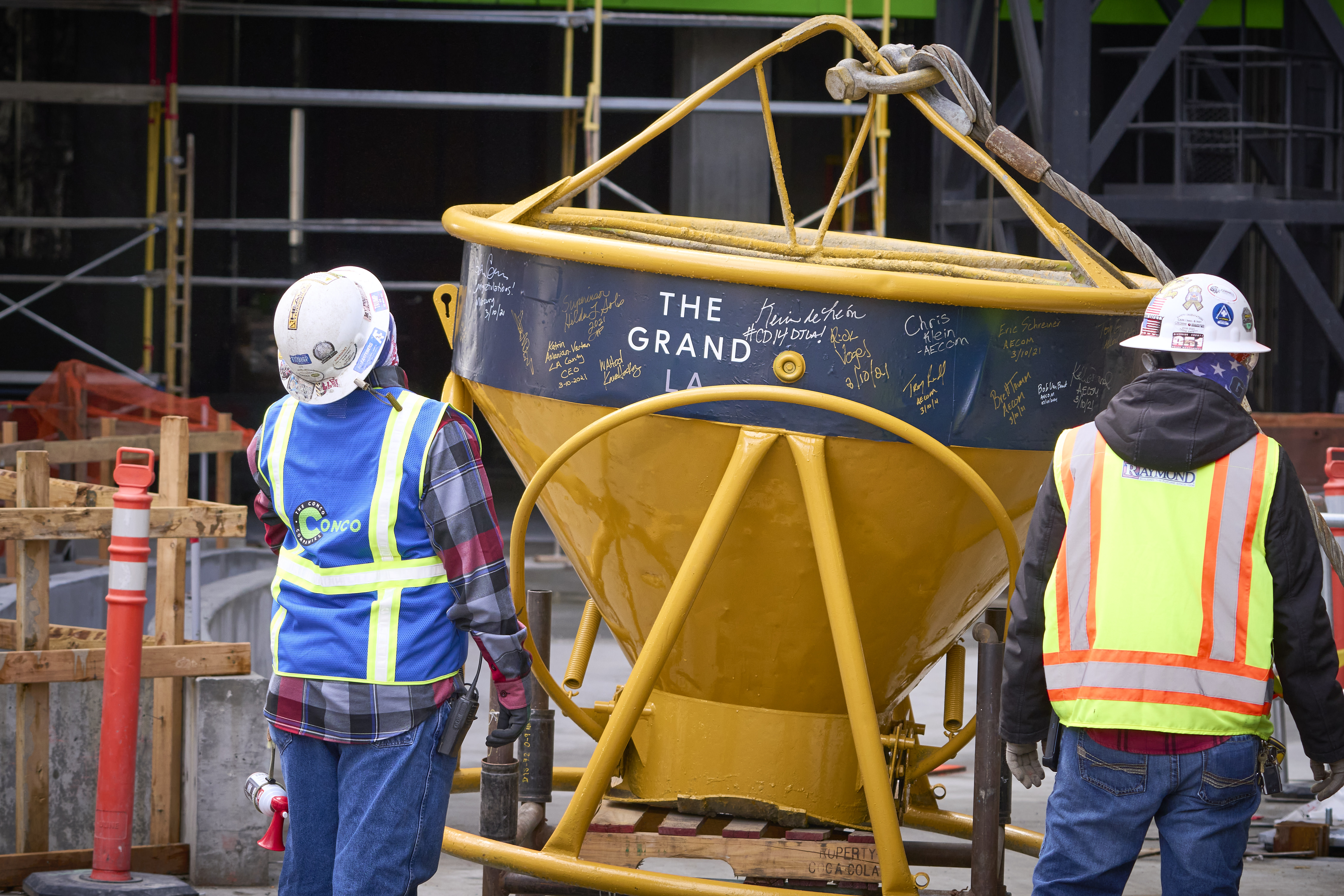 Topping Out Bucket prepares to lift