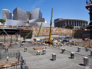 Huge foundation poured at Frank Gehry-designed Grand Avenue tower