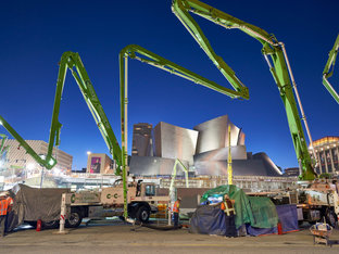 Construction site with cranes