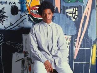 Basquiat blue background image