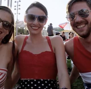 Three Friends Enjoying the Public Spaces of Downtown LA