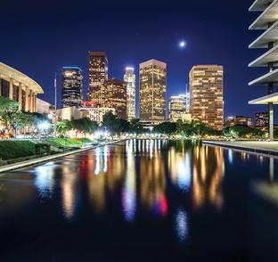 Night Time Outside of The Music Center DTLA