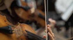 Closeup of Violin While Being Played