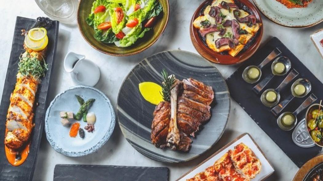 Table of Beautifully Plated Food